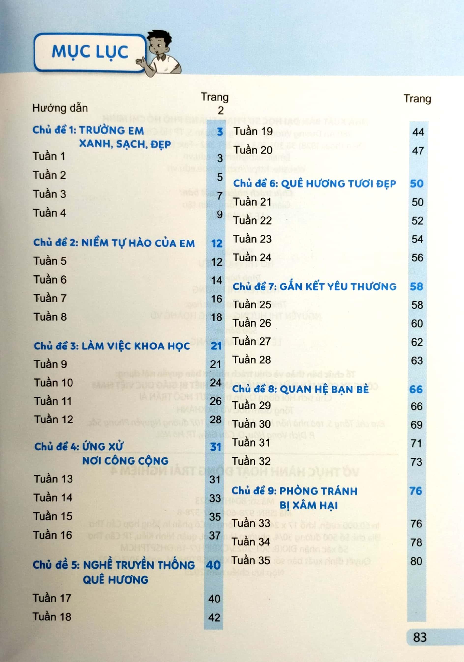 Vở Thực Hành Hoạt Động Trải Nghiệm 4