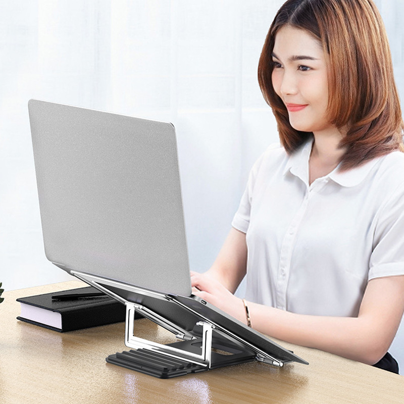 Giá Kệ Đỡ Tản Nhiệt Laptop, Máy Tính Để Bàn; Đế Nâng Hợp Kim Nhôm Gập Gọn - Hàng Nhập Khẩu