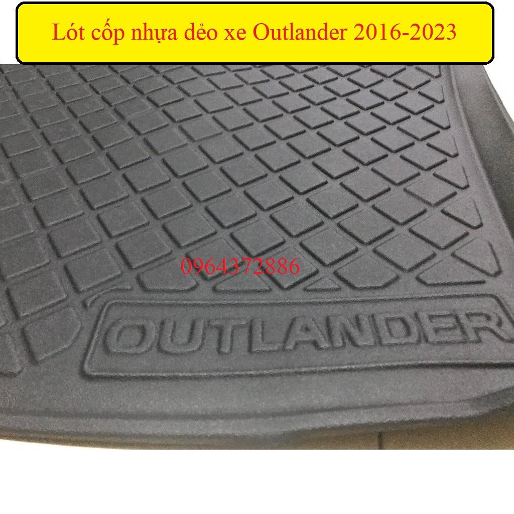 Lót cốp nhựa dẻo xe Mitsubishi Outlander 2016-2023 chất liệu TPO cao cấp