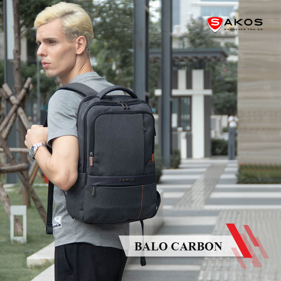 Balo Laptop Sakos Carbon I15