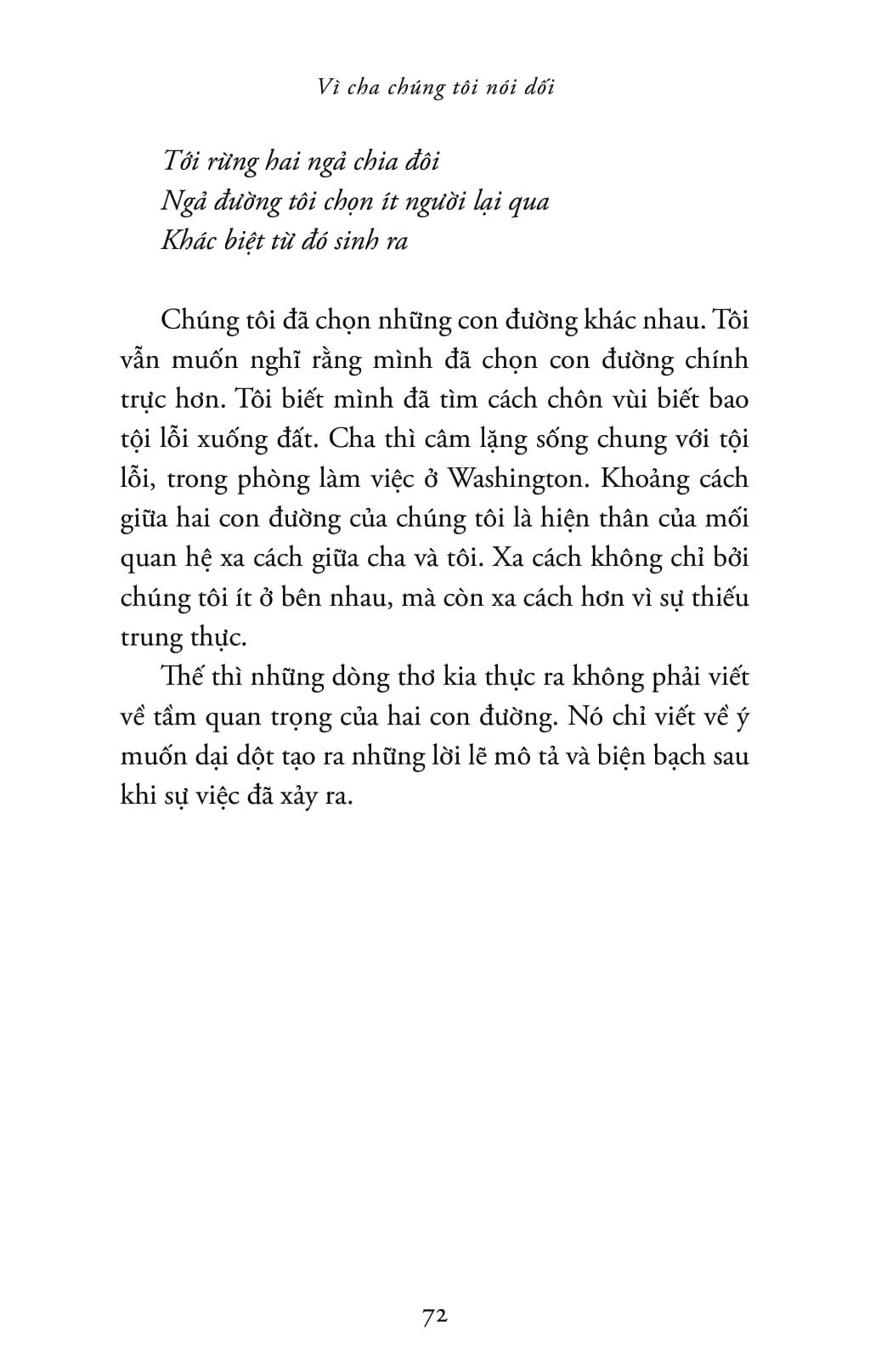 Sách - Vì Cha Chúng Tôi Nói Dối - Because Our Fathers Lied - Hồi Ức Về Sự Thật Và Gia Đình, Từ Cuộc Chiến Việt Nam Đến Tận Hôm Nay