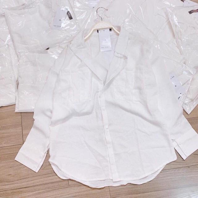 SƠ MI TRẮNG NỮ TÚI NGỰC