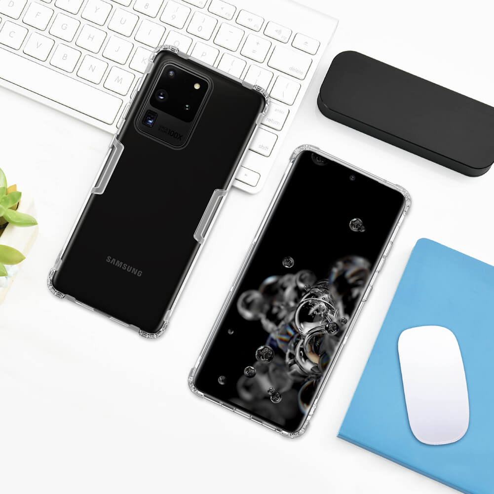 Ốp lưng dẻo cho Samsung Galaxy S20 Ultra hiệu Nillkin mỏng 0.6mm, chống trầy xước - Hàng chính hãng