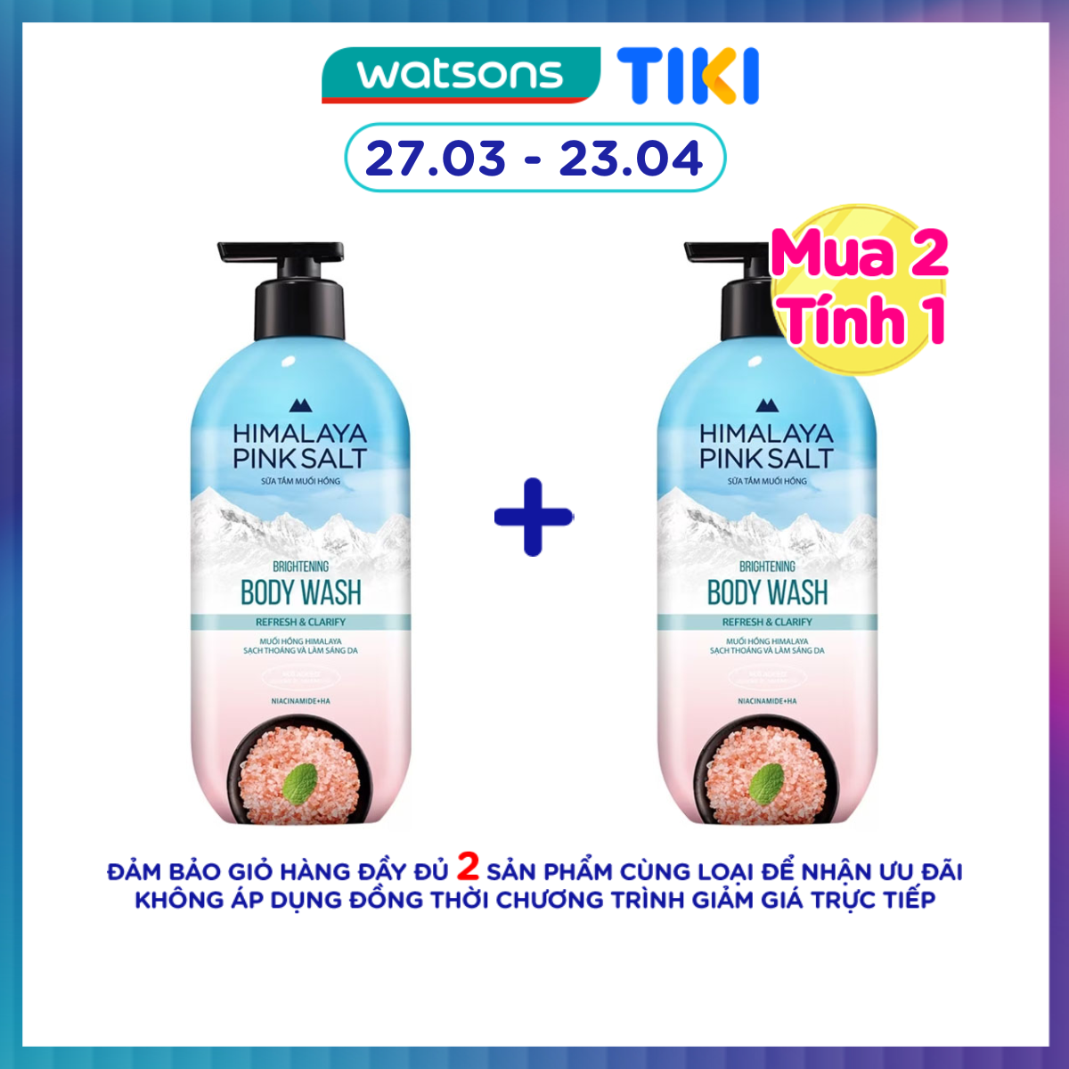 Sữa Tắm Muối Hồng Himalaya Tươi Mát Và Sảng Khoái Refresh and Clarify 500g