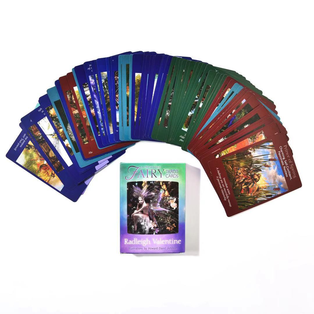 Combo Bộ Bài Bói Tarot Fairy Tarot Cards Cao Cấp và Túi Nhung Đựng Tarot và Khăn Trải Bàn Tarot