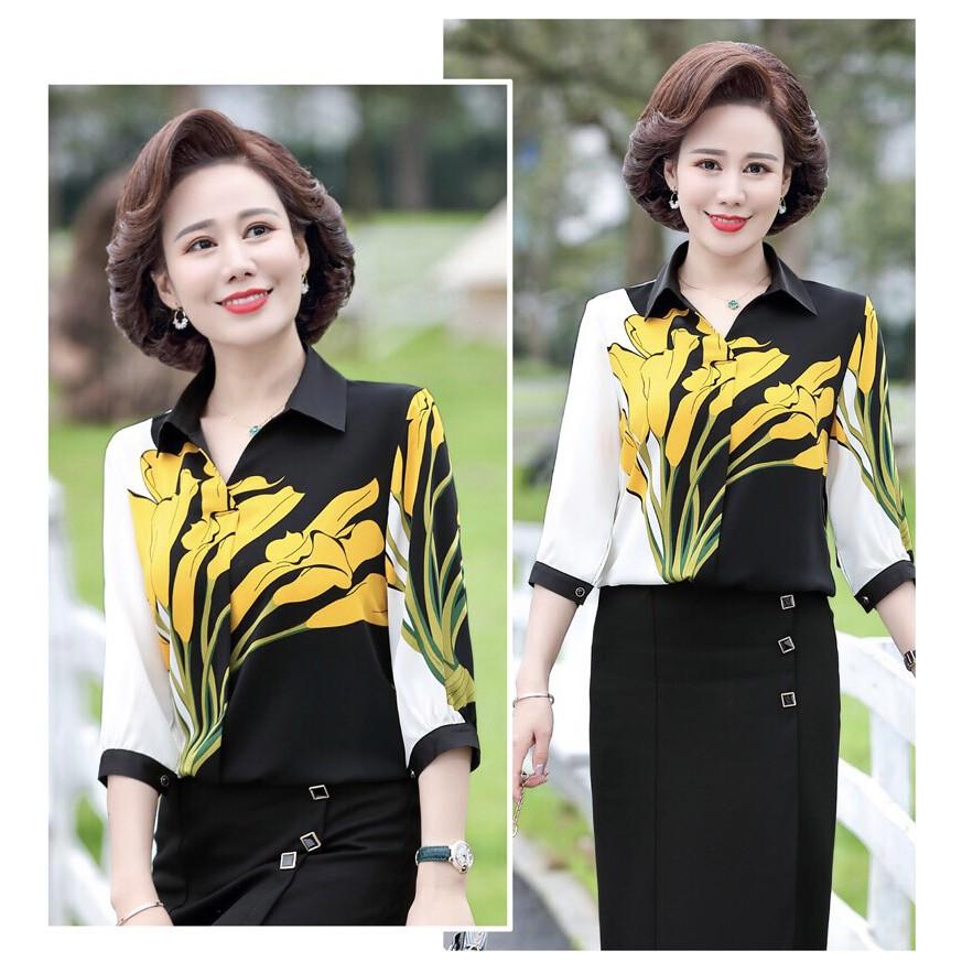 Áo sơ mi trung niên họa tiết cao cấp - thời trang bigadela n09-621