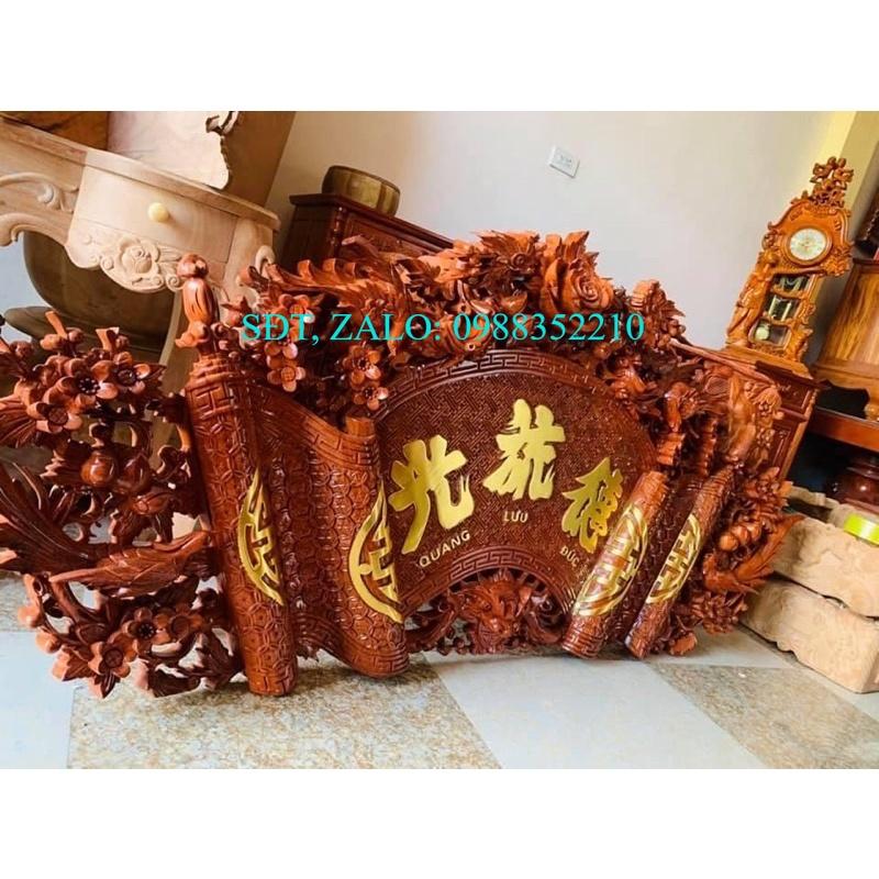 Bộ cuốn thư câu đối gỗ gụ