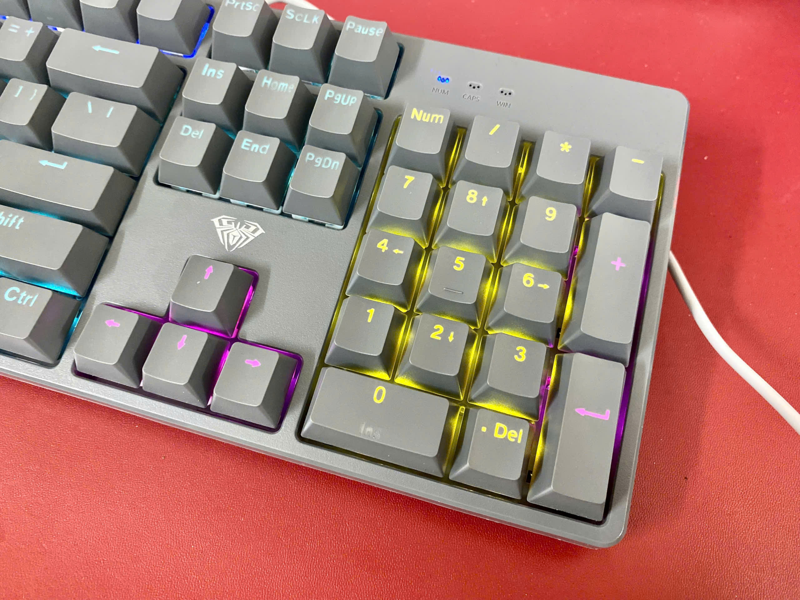 Bàn phím cơ Gaming có dây Aula S2022 PRO Xám Red Switch - Hàng Chính Hãng