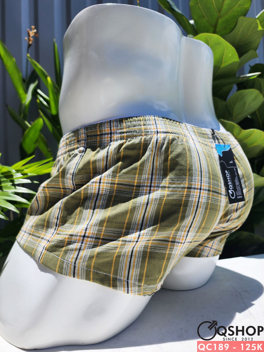 Quần ngủ nam vải cotton sọc caro QSHOP QC189
