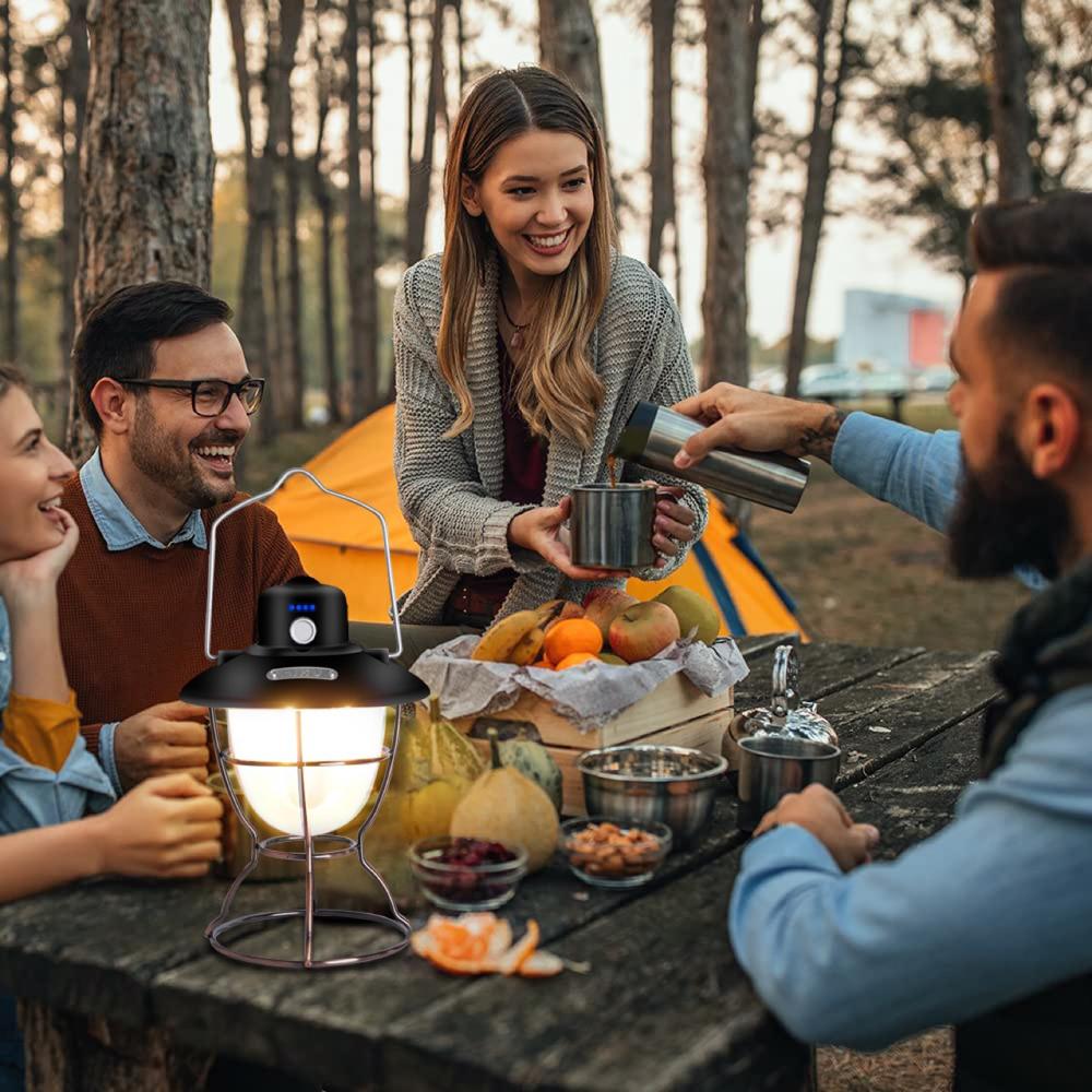 Đèn LED chiếu sáng cắm trại retro sạc USB