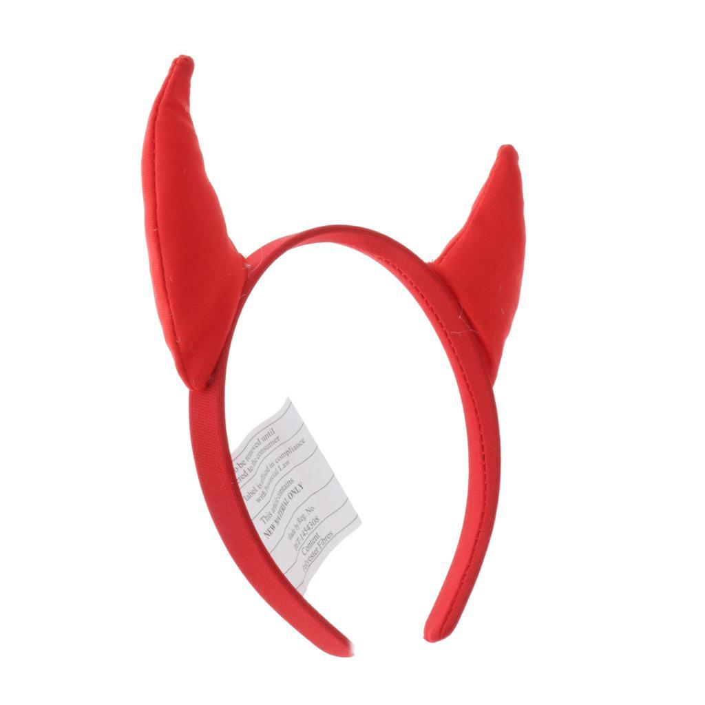 Red Devil's Horn Headdress For Cosplay Accessories Halloween Party Favors