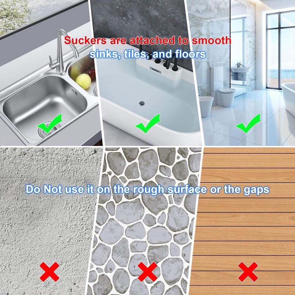 2 Packs Drain Hair Catcher Shower Bathtub Drain Cover Silicone Hair Catcher for Shower Square Drain Stopper Tub Sink Strainer