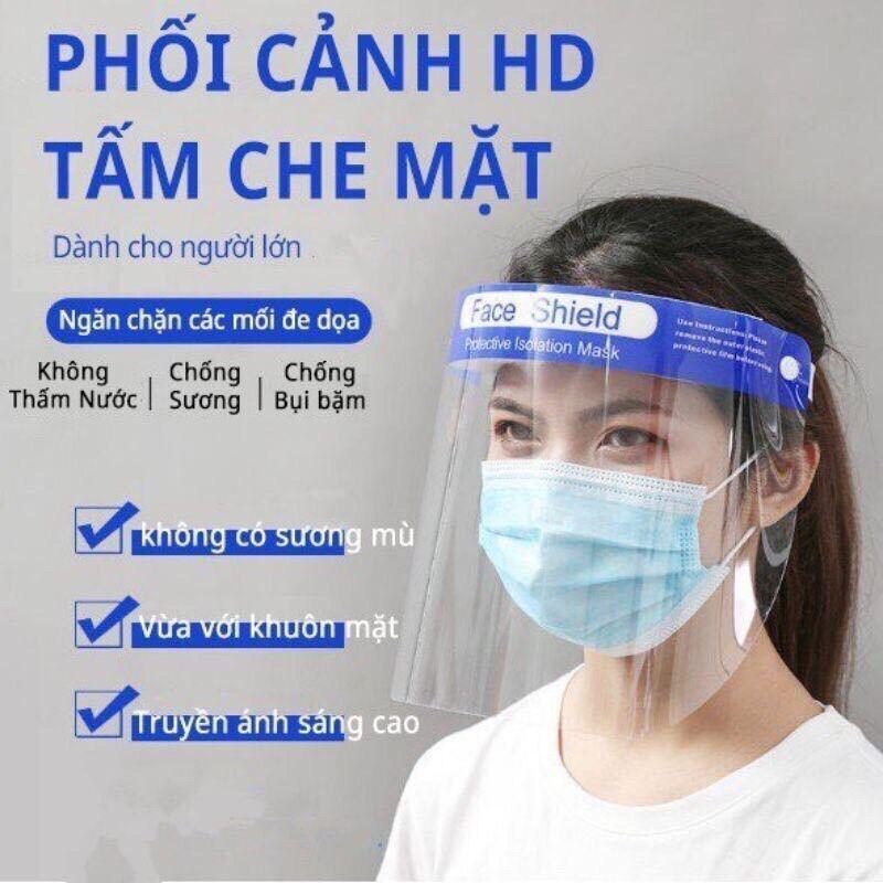 COMBO 10 Kính Chống Giọt Bắn,Tấm Chắn Face Shield Mặt Nạ Bảo Hộ, Người Lớn Trẻ Em Đeo Đều Vừa