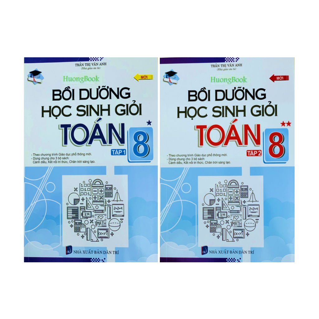 Sách - Combo Bồi dưỡng học sinh giỏi toán 8 - tập 1 + 2