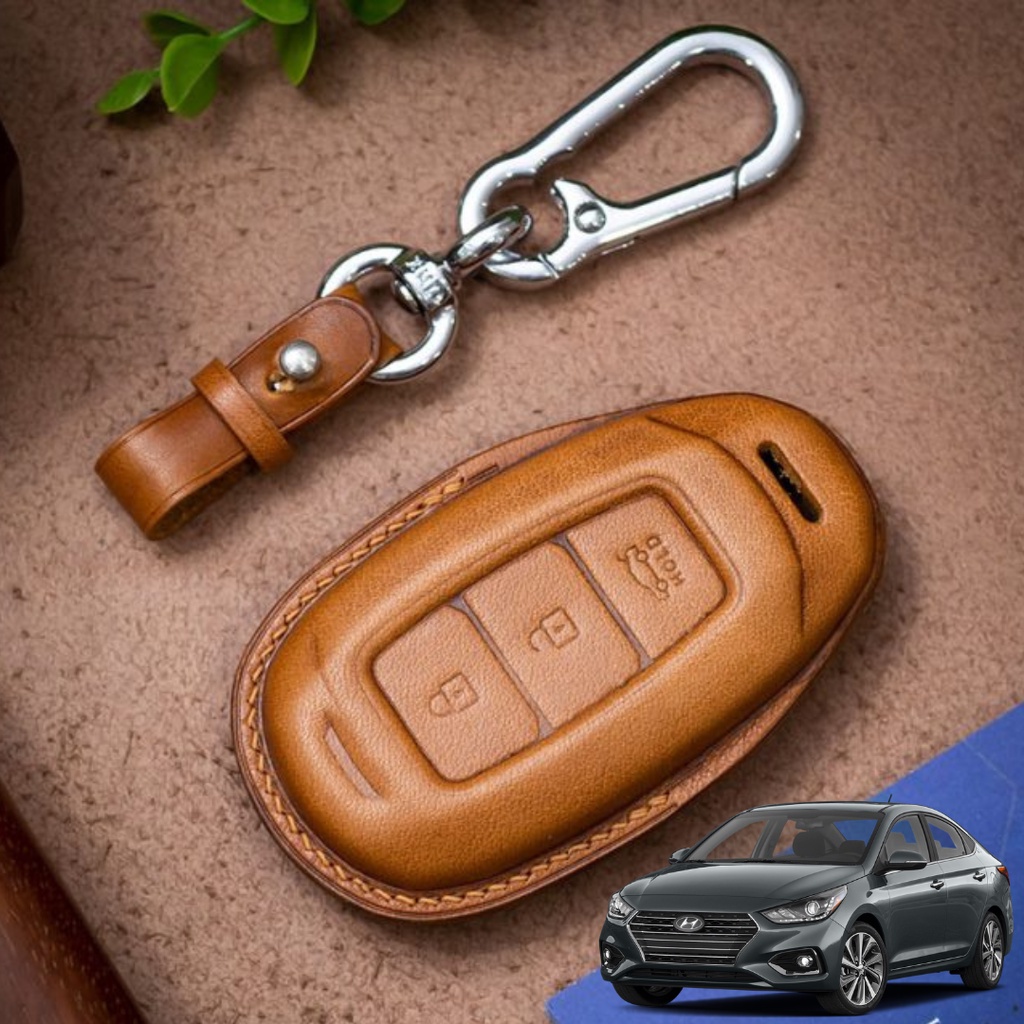 Bao Da Chìa Khóa ô tô HYUNDAI ACCENT | Bọc chìa khóa ô tô da thật khâu tay