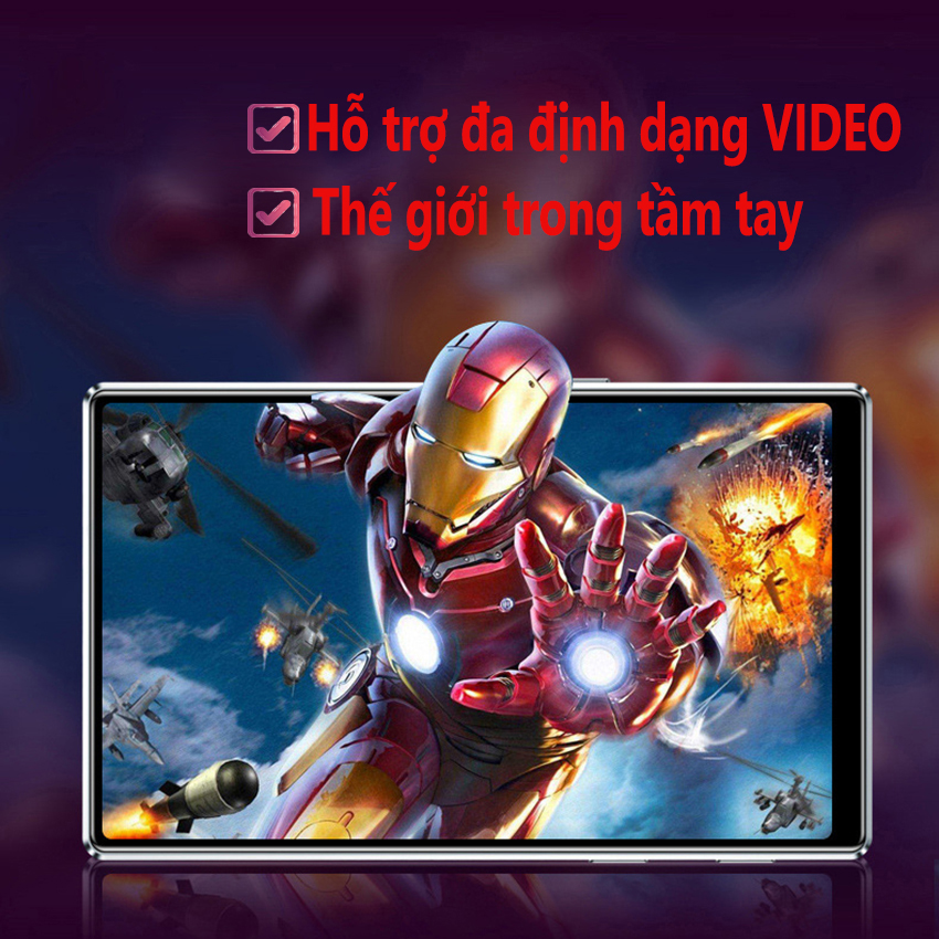 Máy Nghe Nhạc Mp4 xem video M9 4INCH, bộ nhớ 8GB, chức năng BLUETOOH, ghi âm, FM, vỏ hợp kim nhôm