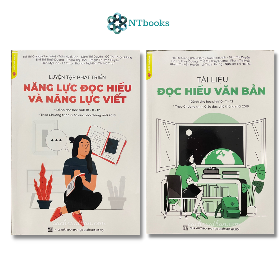 Combo 2 cuốn sách Luyện Tập Phát Triển Năng Lực Đọc Hiểu Và Năng Lực Viết + Tài Liệu Đọc Hiểu Văn Bản (Dành Cho Học Sinh Lớp 10 - 11 - 12)