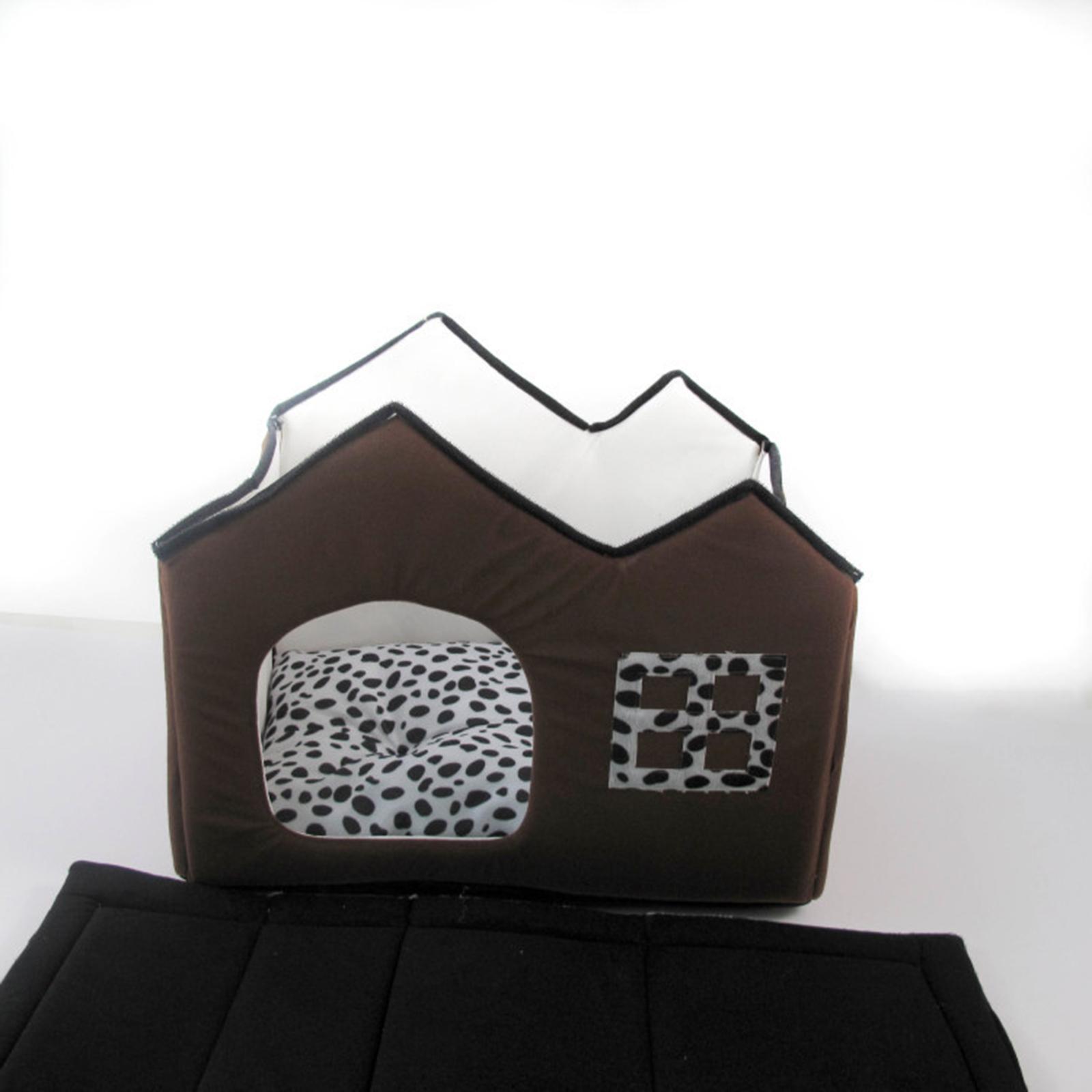 Pet Cat Bed Nest Small Dog House Washable Universal Foldable Puppy Shelter Warm Kennel Winter Cave for Indoor Outdoor Pet Supplies