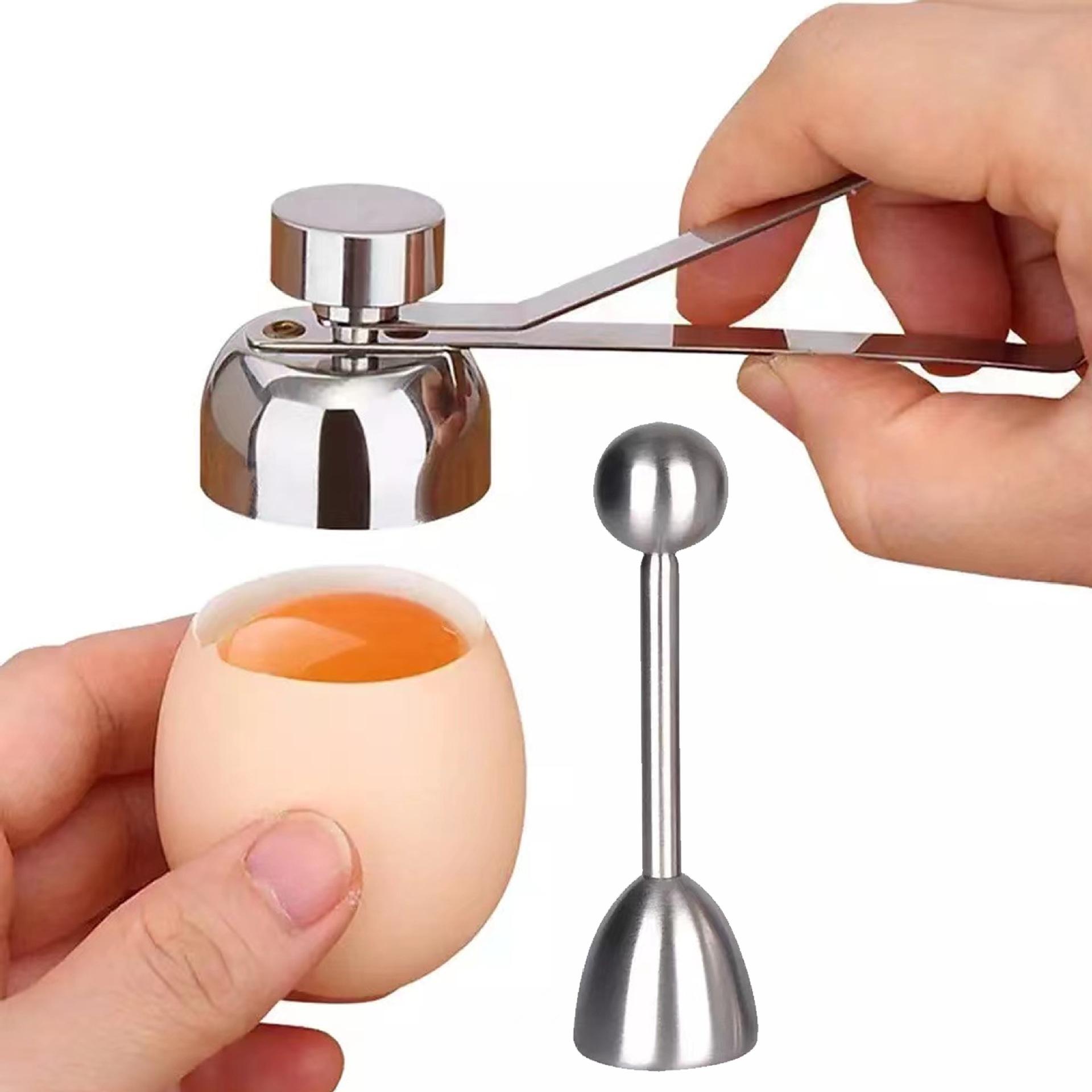 Dụng cụ mở vỏ Máy mở trứng Dụng cụ nhà bếp bằng thép không gỉ cho trứng luộc