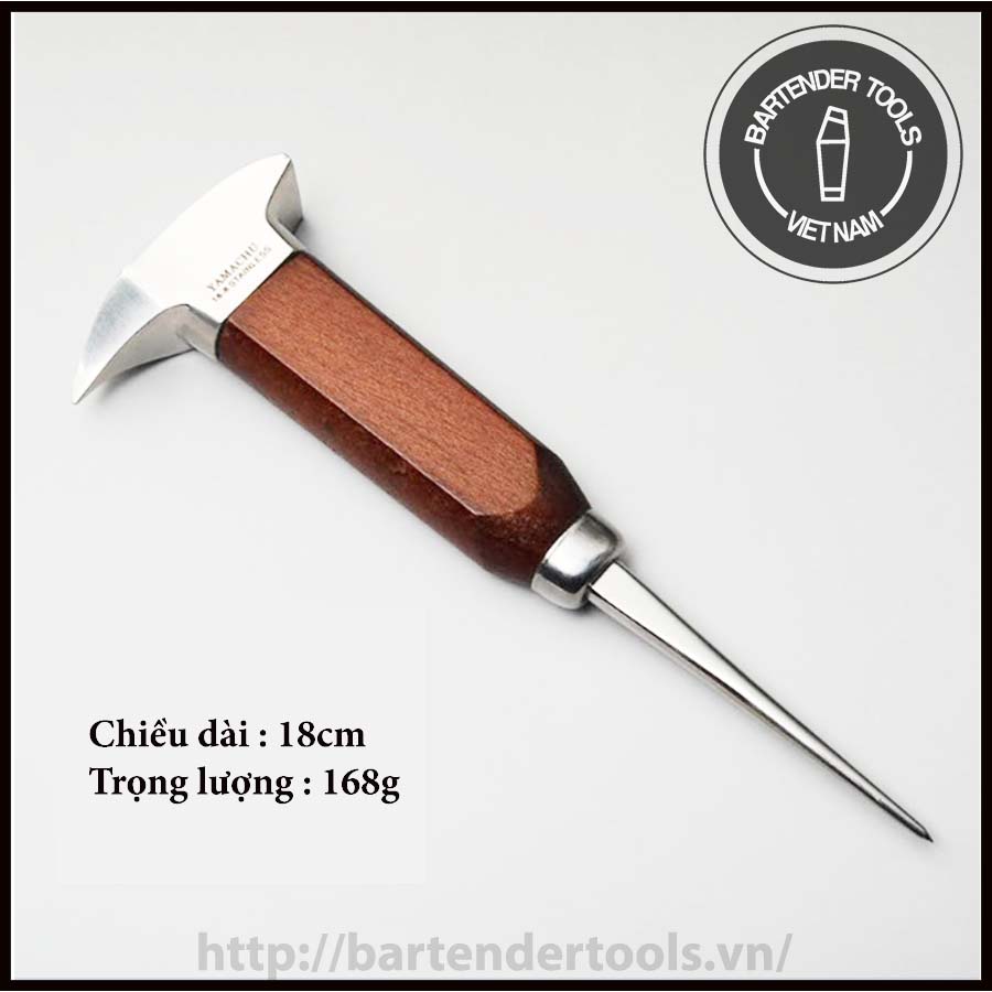 Anvil Ice Pick Short - Dụng cụ cắt đá băng inox đầu búa - Dụng cụ bartender