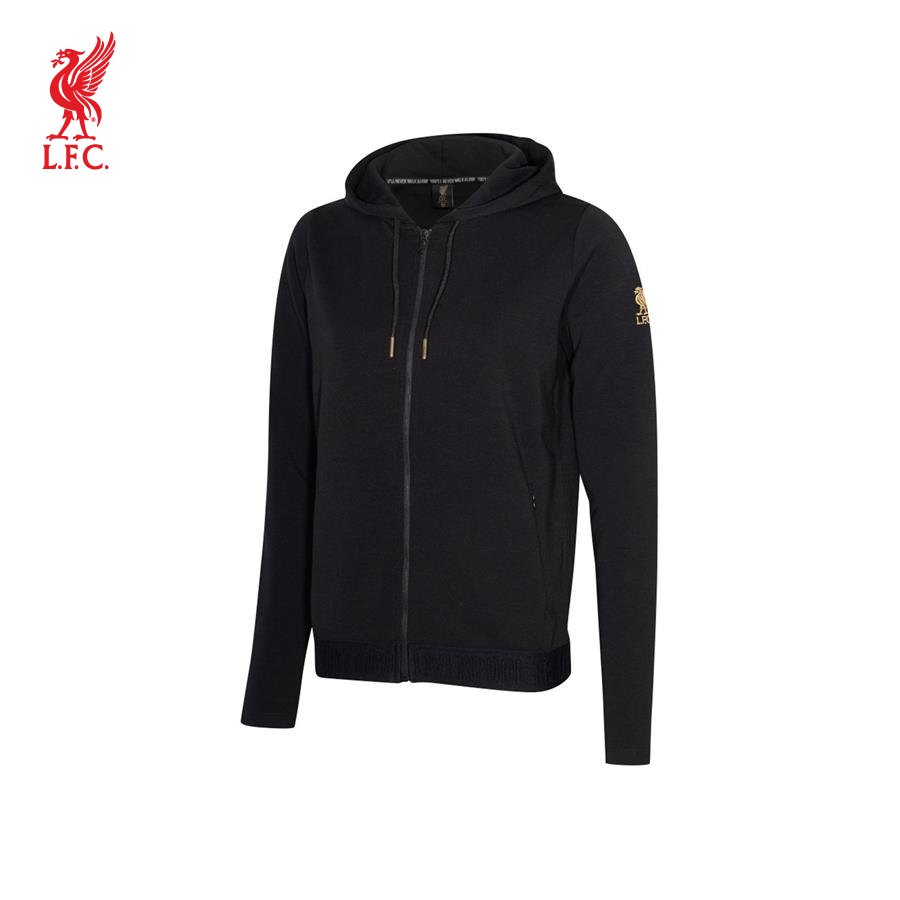 Áo khoác hoodie tay dài có nón thể thao nữ LFC INT JACQUARD HOODY - BLACK - A15800