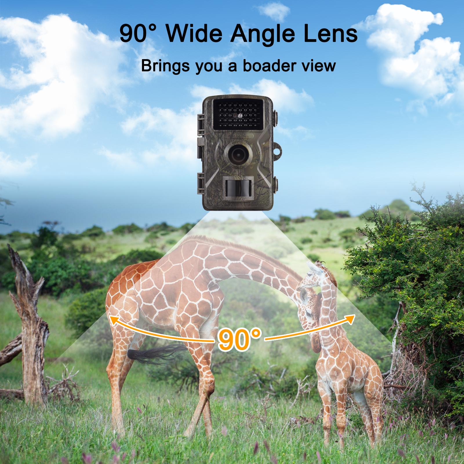 1080P Trail Camera 16MP Wildlife Scouting Camera Tracking Camera with 2.0 Inch TFT Color Screen 0.8s Trigger Time Supports Infrared Night Vision Motion Activated IP66 Waterproof