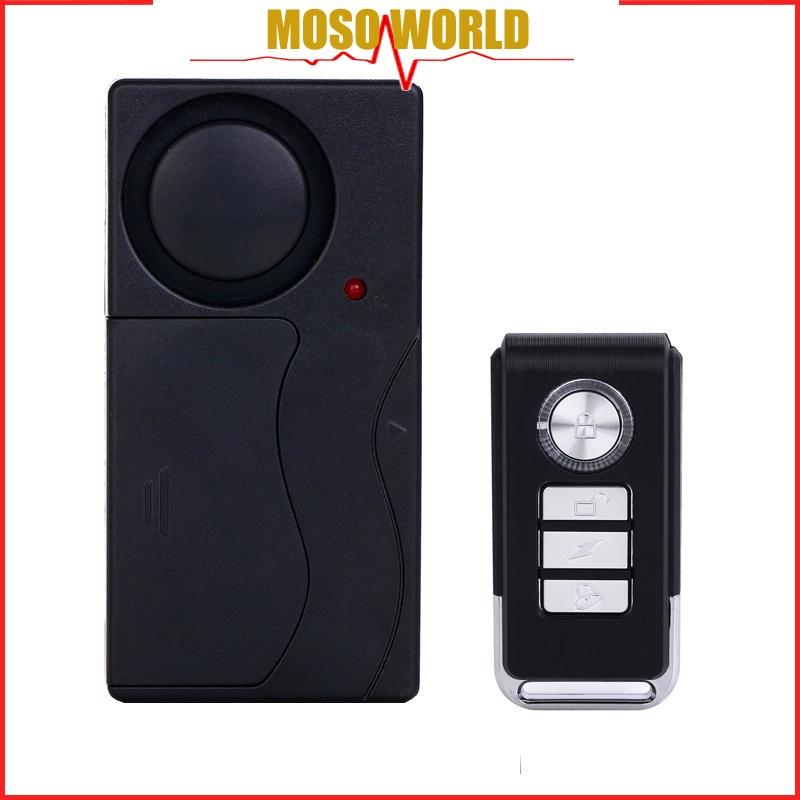 Đen Thiết Bị Báo Động Chống Trộm Không Dây Chống Thấm Nước 110db Kèm Remote Điều Khiển