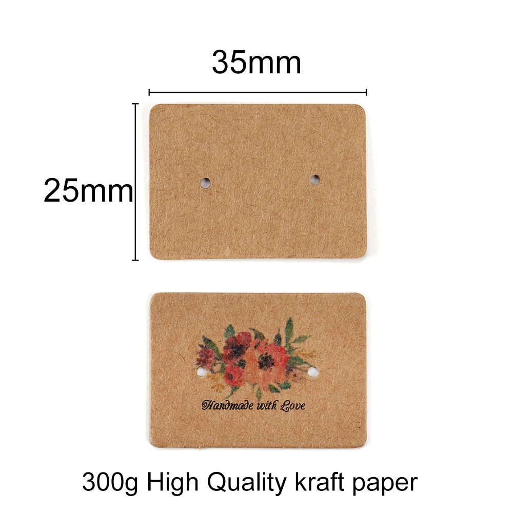 Set 100 Nhãn Giấy Gắn Bông Tai Chất Lượng Cao