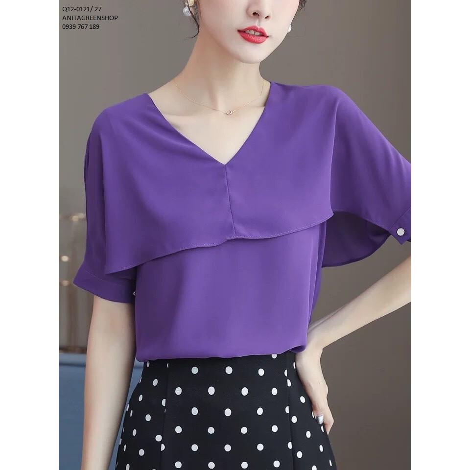 Áo kiểu màu tím Q12-0121