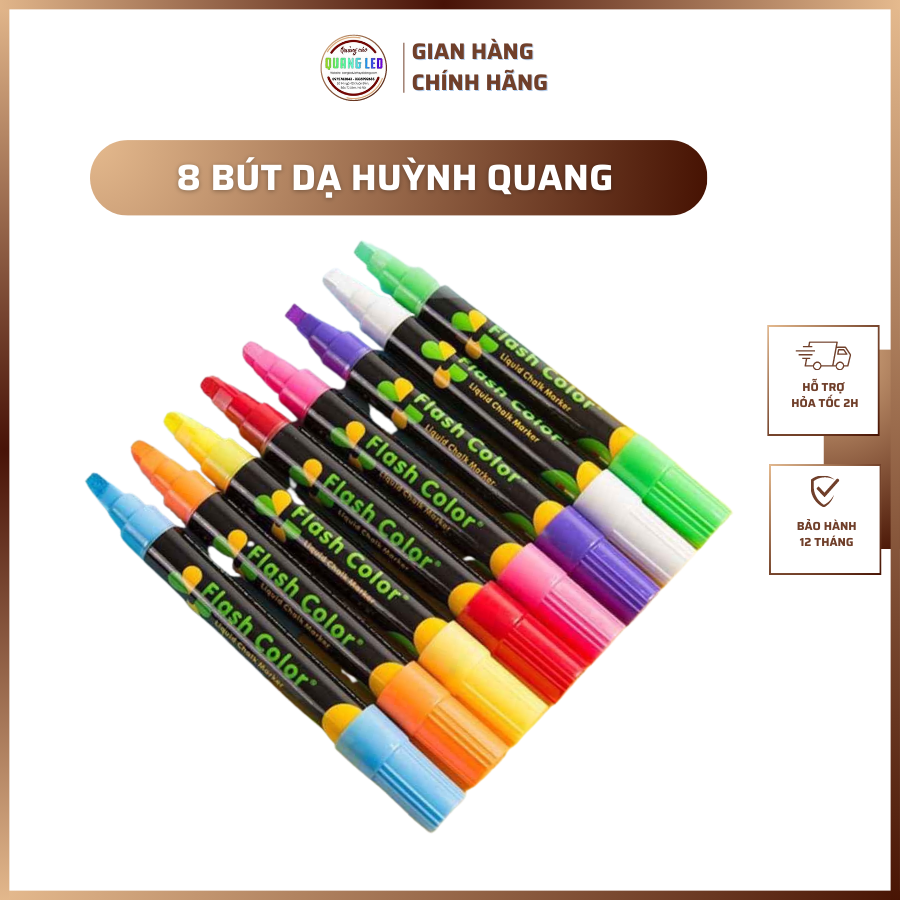 8 bút Huỳnh quang, bút dạ quang viết bảng menu quảng cáo