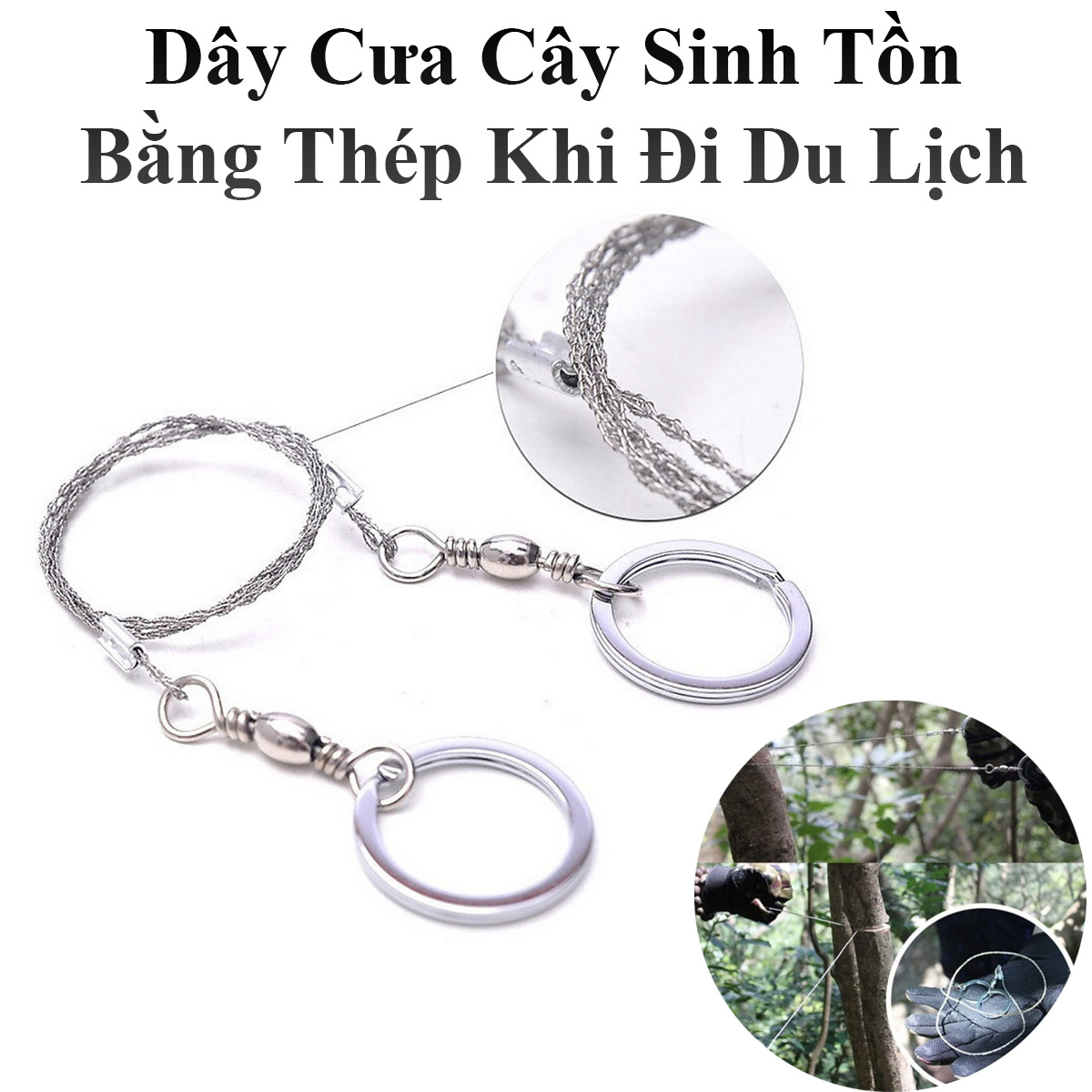 Dây Cưa Cây Sinh Tồn Bằng Thép Khi Đi Du Lịch Dài 71Cm