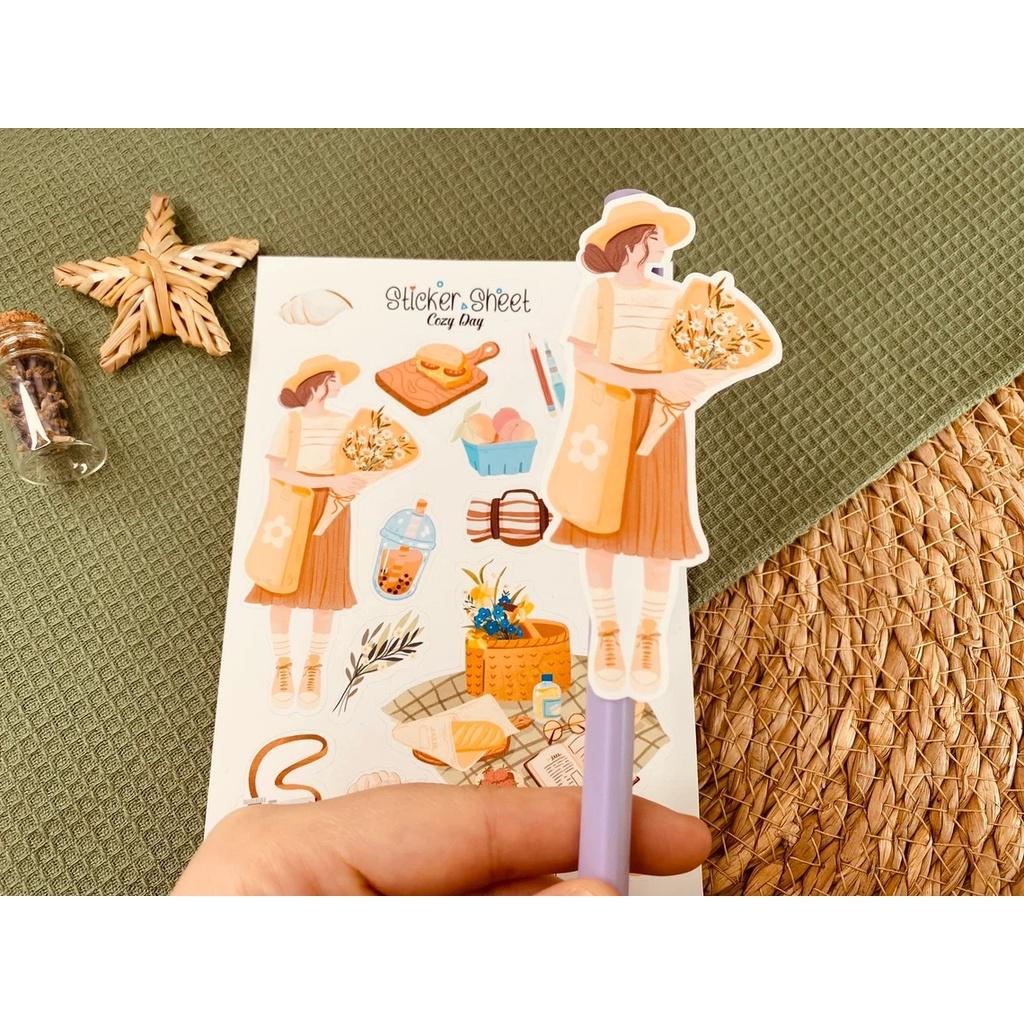 Sticker sheet cozy day - chuyên dán, trang trí sổ nhật kí, sổ tay | Bullet journal sticker