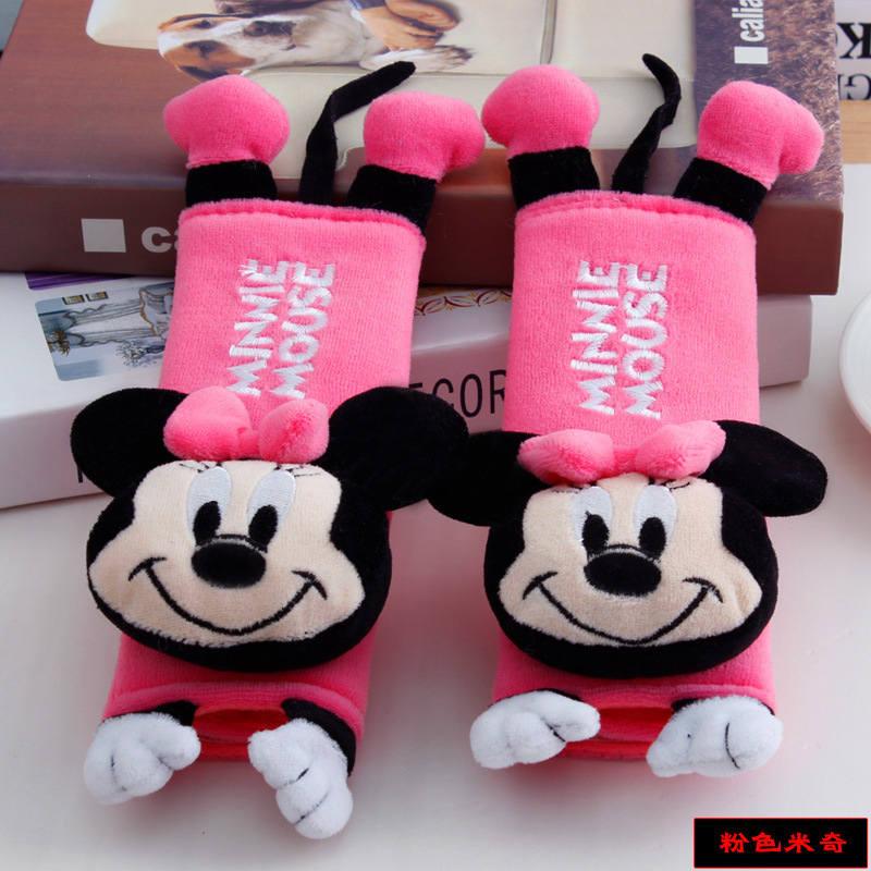 2 Cái/bộ Disney Chuột Mickey Nữ Thời Trang Dây An Toàn Xe Hơi Miếng Lót Dây An Toàn Dây Đeo Vai Ba Lô Vỏ Gối Đệm Cho Người Lớn Trẻ Em