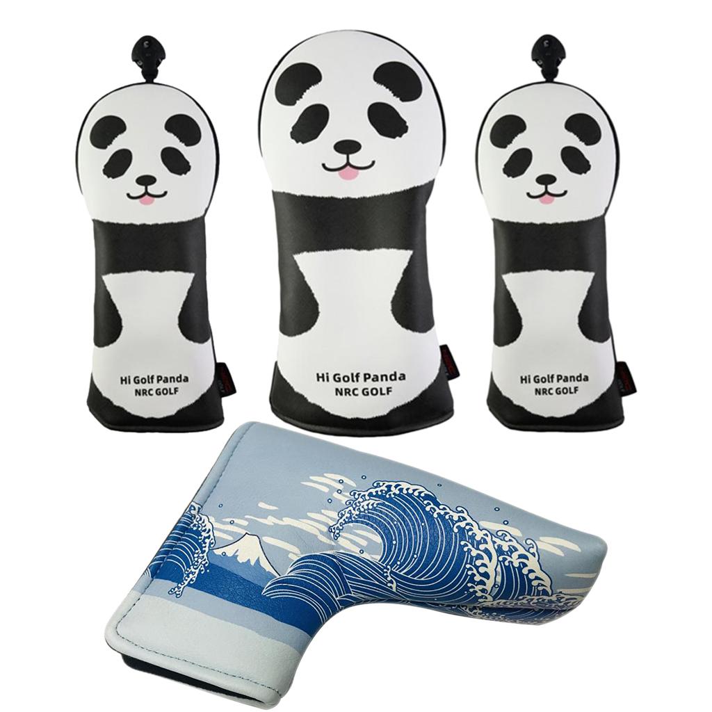 3pcs/set Golf Club Head Cover Wood Driver Putter Headcover Guard