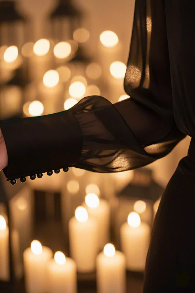 Áo Sơ Mi Tay Dài Xuyên Thấu Organza Huyền Sương Top152