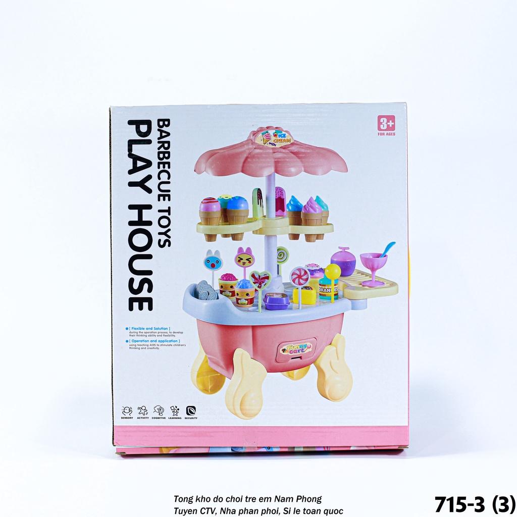 Xe kem kẹo bán hàng 715-3 - Đồ chơi thông minh cho trẻ em - Quà tặng sinh nhật