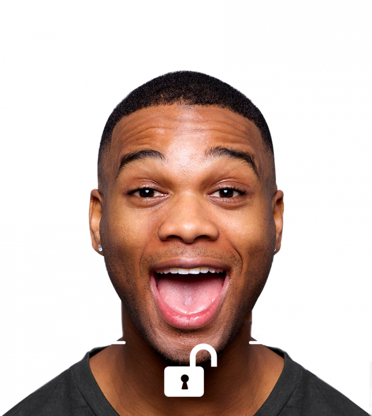 Face unlock feature diplayed on a View GO