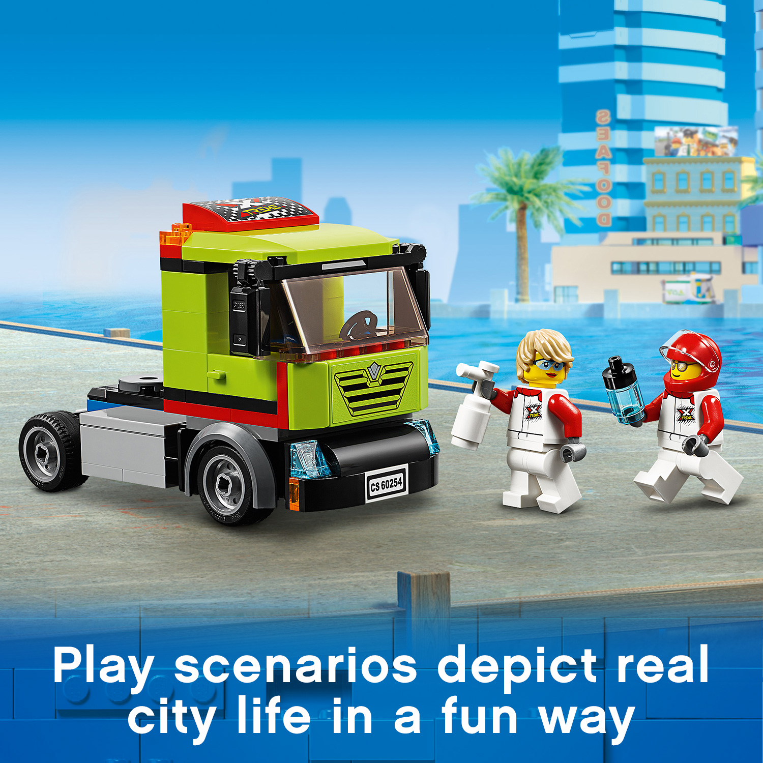 Mô hình đồ chơi lắp ráp LEGO CITY  Thuyền Đua Vận Chuyển 60254