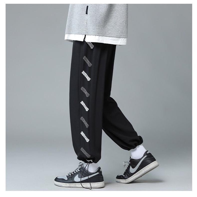 Quần jogger unisex ́ ̉ ̣̂ Quần ống rộng có dây rút ở gấu chất Umi thể thao, chất lì không xù