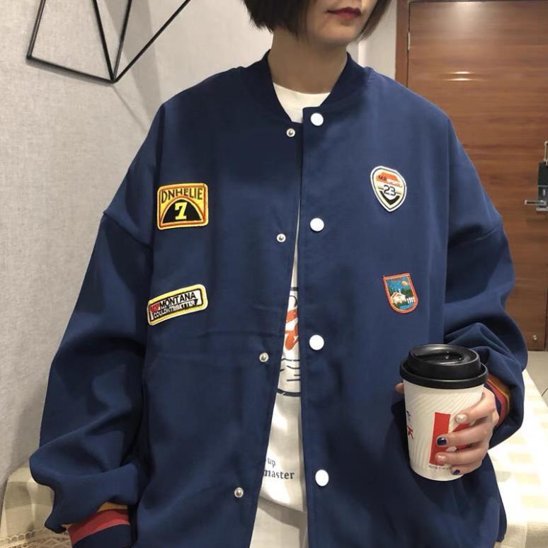 Áo khoác bomber nỉ nam nữ Số 7 form rộng bóng chày unisex phong cáchthời trang kim gia