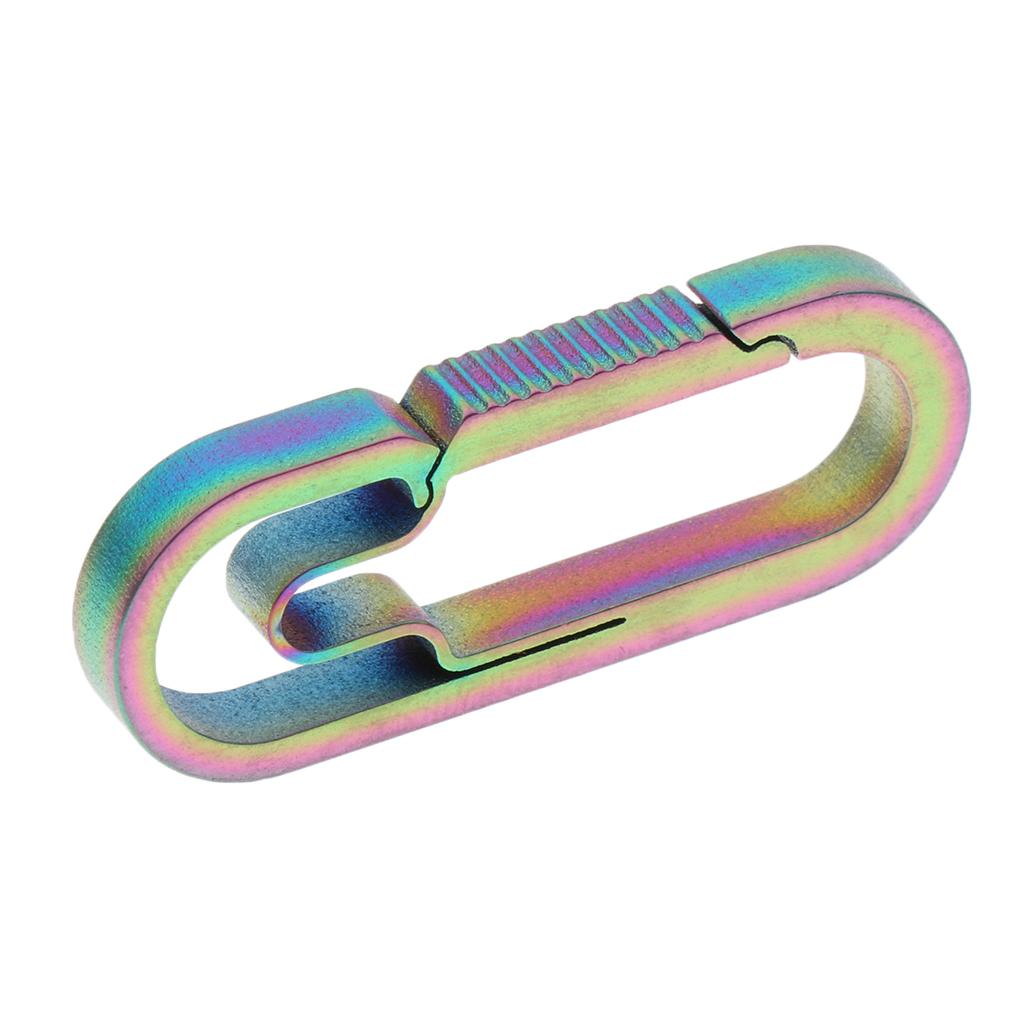 Outdoor Titanium Alloy Buckle Carabiner Keychain Key Ring Hook 4cm Colorful