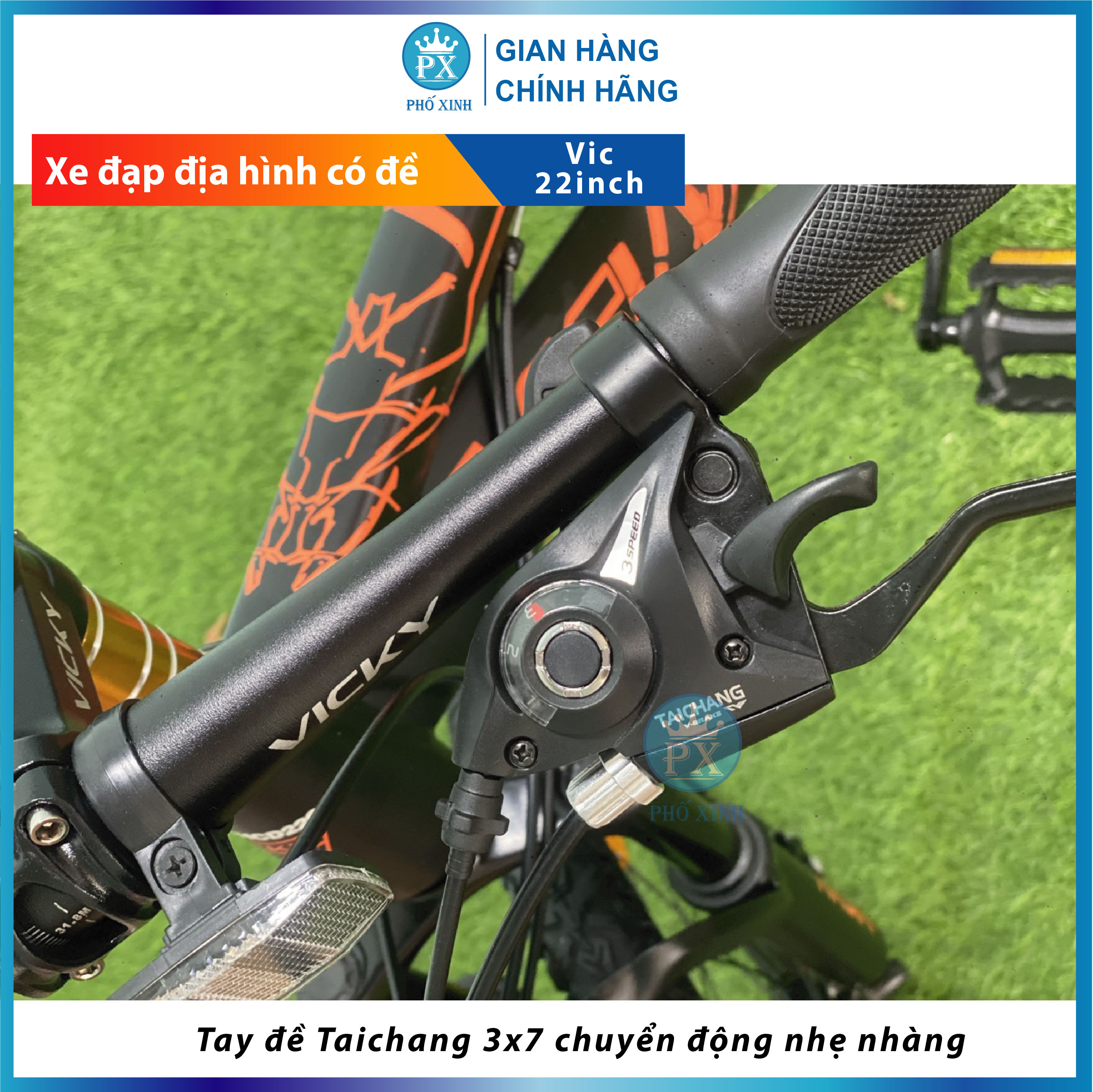 Xe đạpthể thao Vicky 22D có cỡ bánh 22 inch