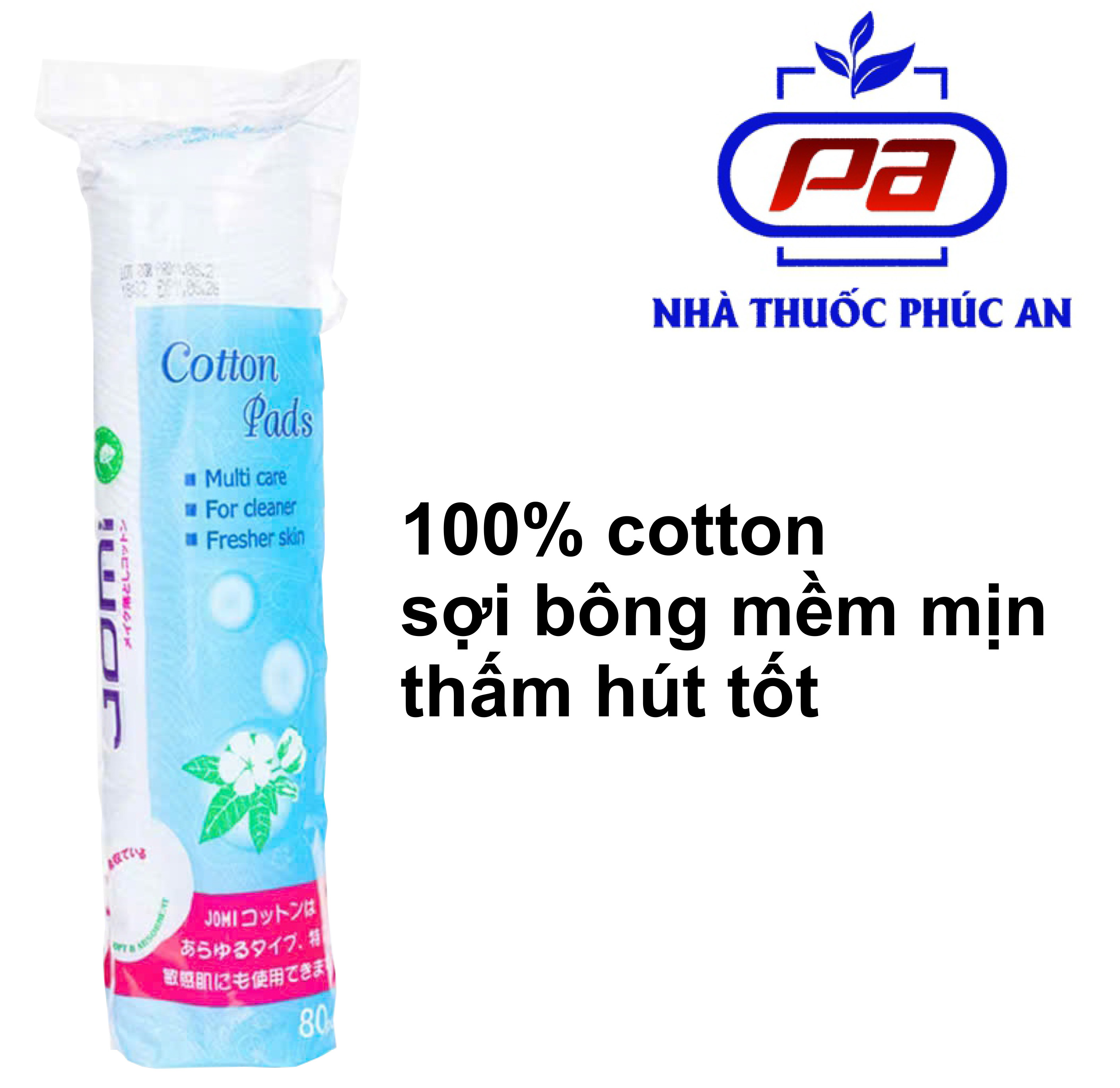 Bông tẩy trang Jomi 100% Cotton 80 - 120 miếng