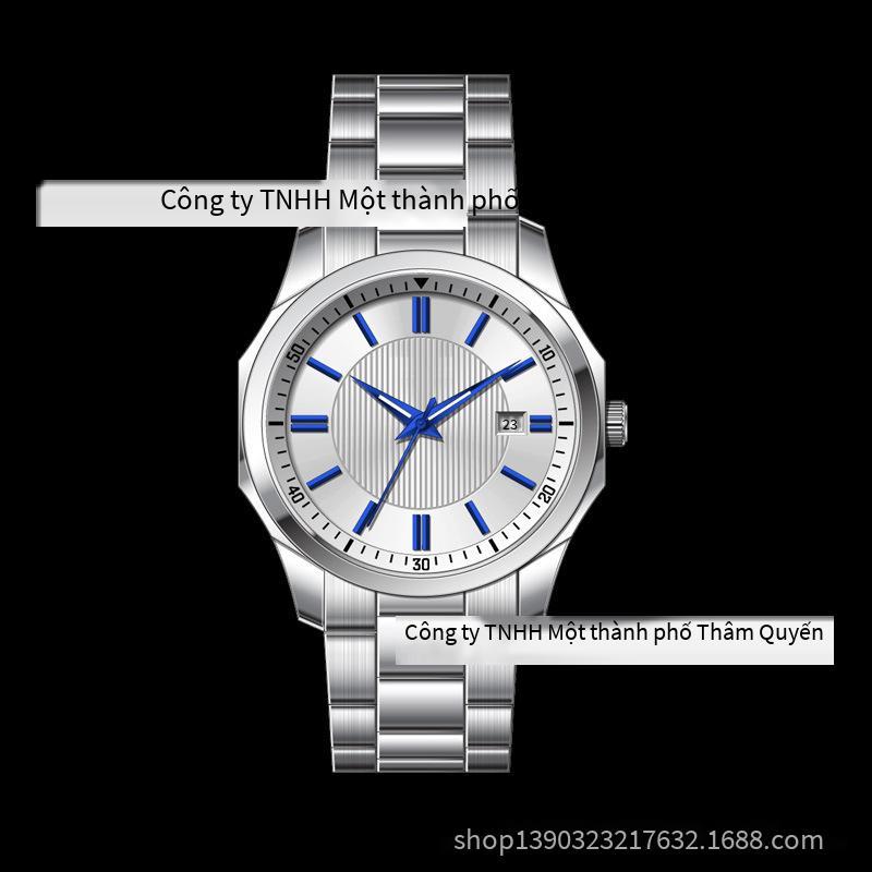 Phiên bản Hàn Quốc thuận lợi nhất của thương hiệu đồng hồ nam đặt hàng dây thép đồng hồ đeo tay cao cấp thạch anh dạ quang chống thấm nước