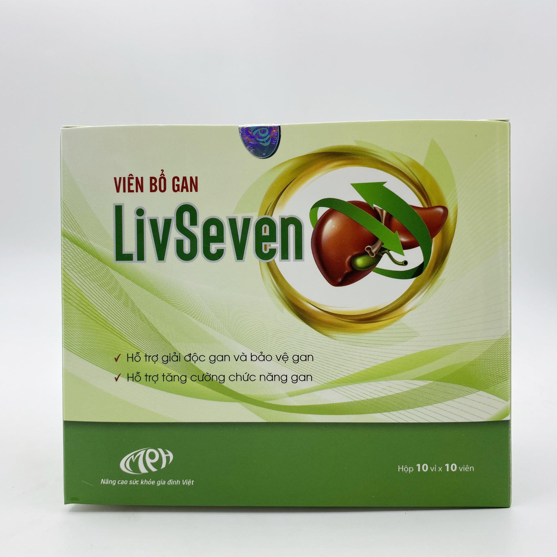 Combo 2 Hộp Viên Uống Bổ Gan, Giải Độc Gan Livseven - Arginine, Diệp Hạ Châu, Actiso Giúp Mát Gan Giải Độc, Hỗ Trợ Điều Trị Viêm Gan B, Men Gan Cao, Gan Nhiễm Mỡ