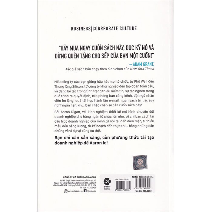 Sách Tái Tạo Doanh Nghiệp - Một Hành Trình Quả Cảm