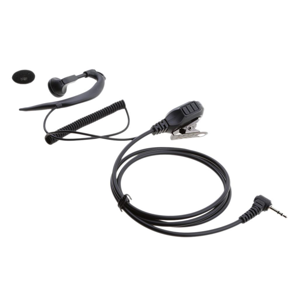 2.5MM 1-Pin Plug G Shape Clip-Ear Earpiece Headset Mic for Motorola Radio