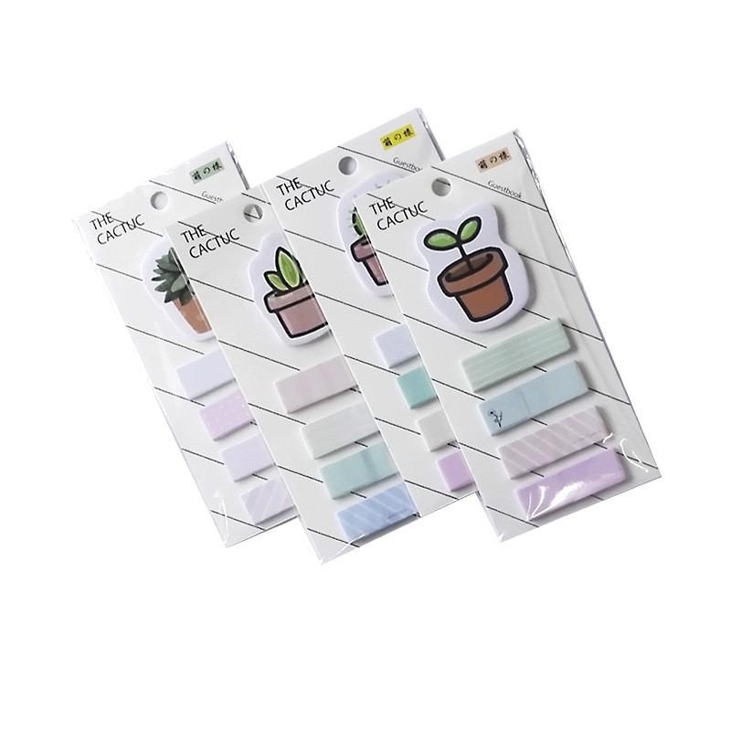 Tệp giấy note ghi nhớ Post-It, màu pastel dễ thương tiện dụng; kích thước 4,6 * 1,5cm