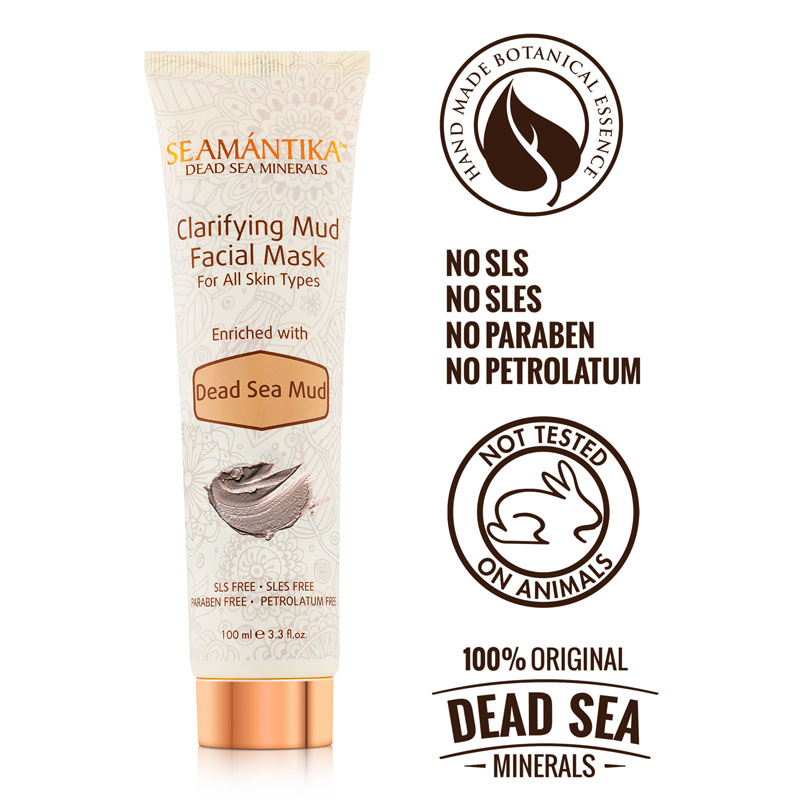 Mặt nạ bùn làm sáng da từ bùn biển chết, cho mọi loại da - CLARIFYING MUD FACIAL MASK - DEAD SEA MUD