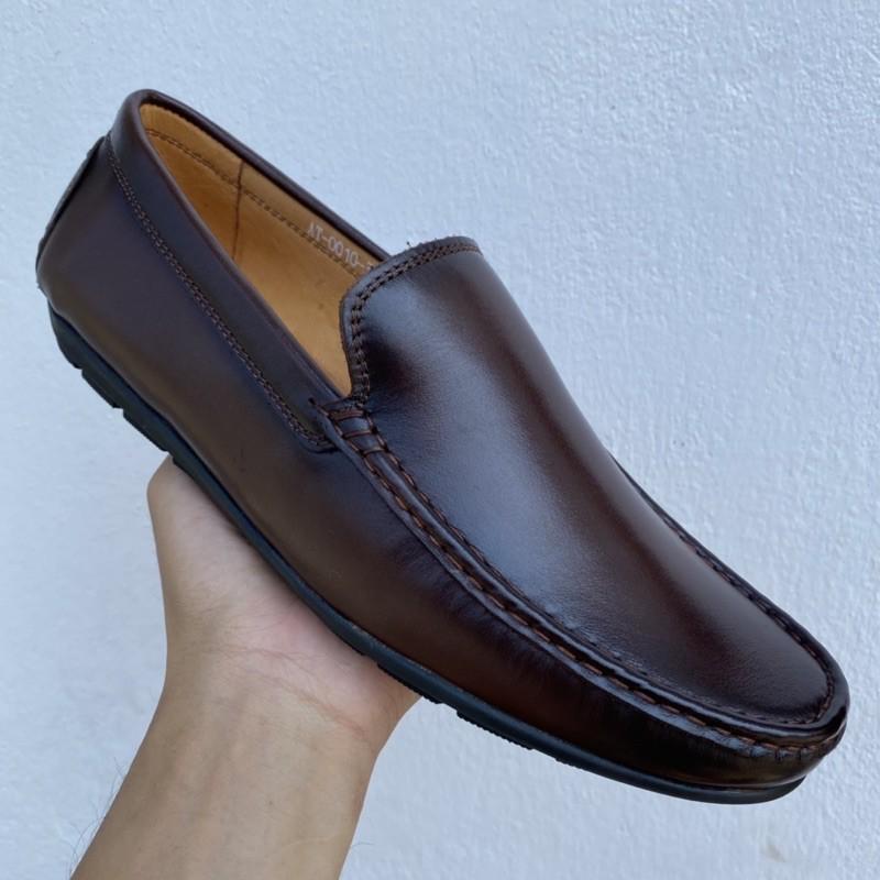 Giày lười nam, da bò cao cấp.khâu liền đế chắc chắn, size 38-43